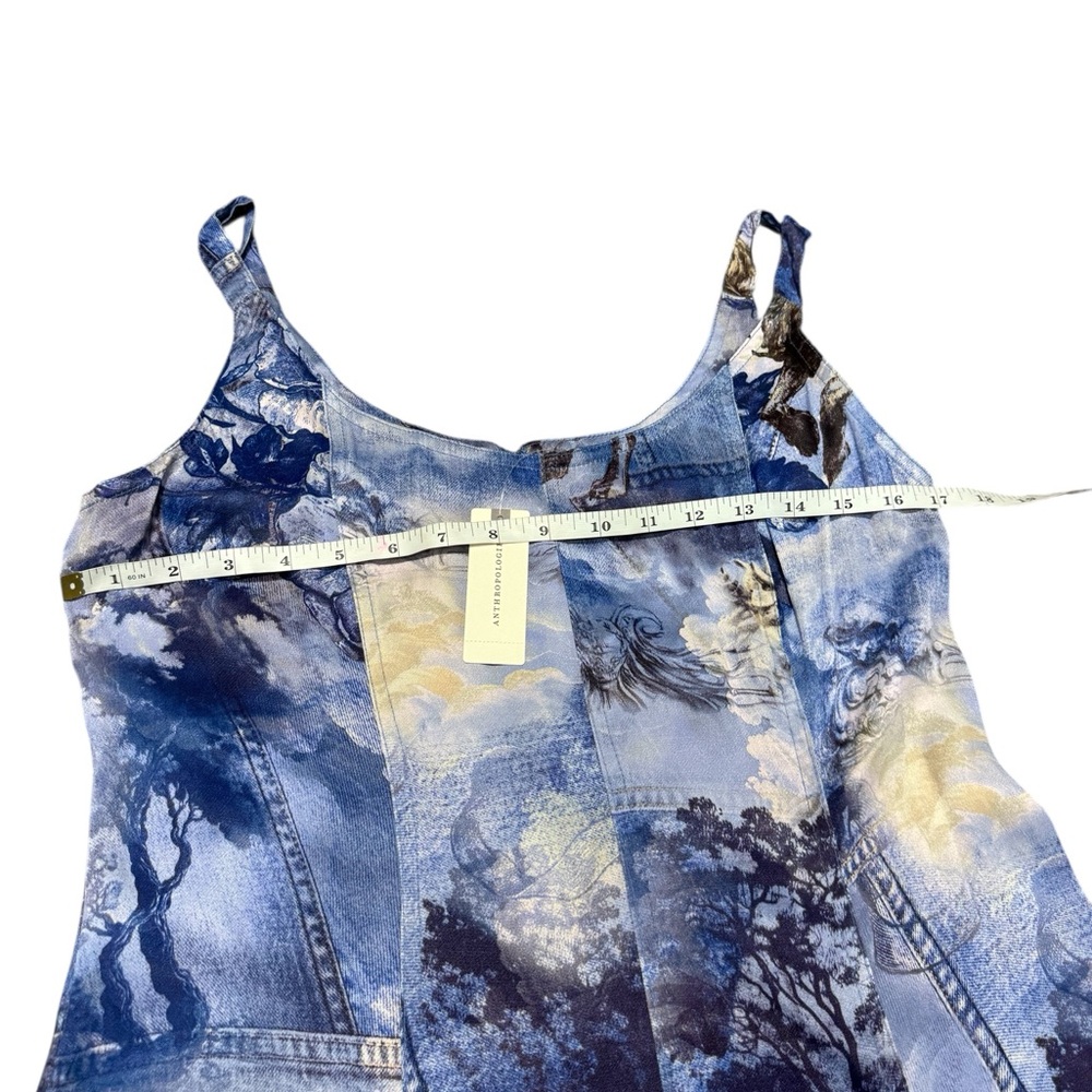 Anthropologie Blue Floral-Print Backless Midi Dress - Picture 5 of 13